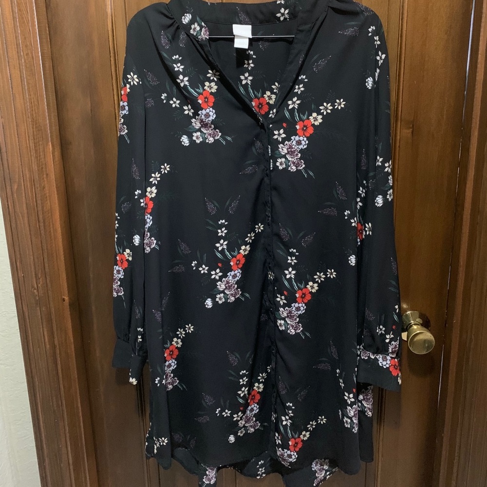 H&M Flower Tunic Blouse